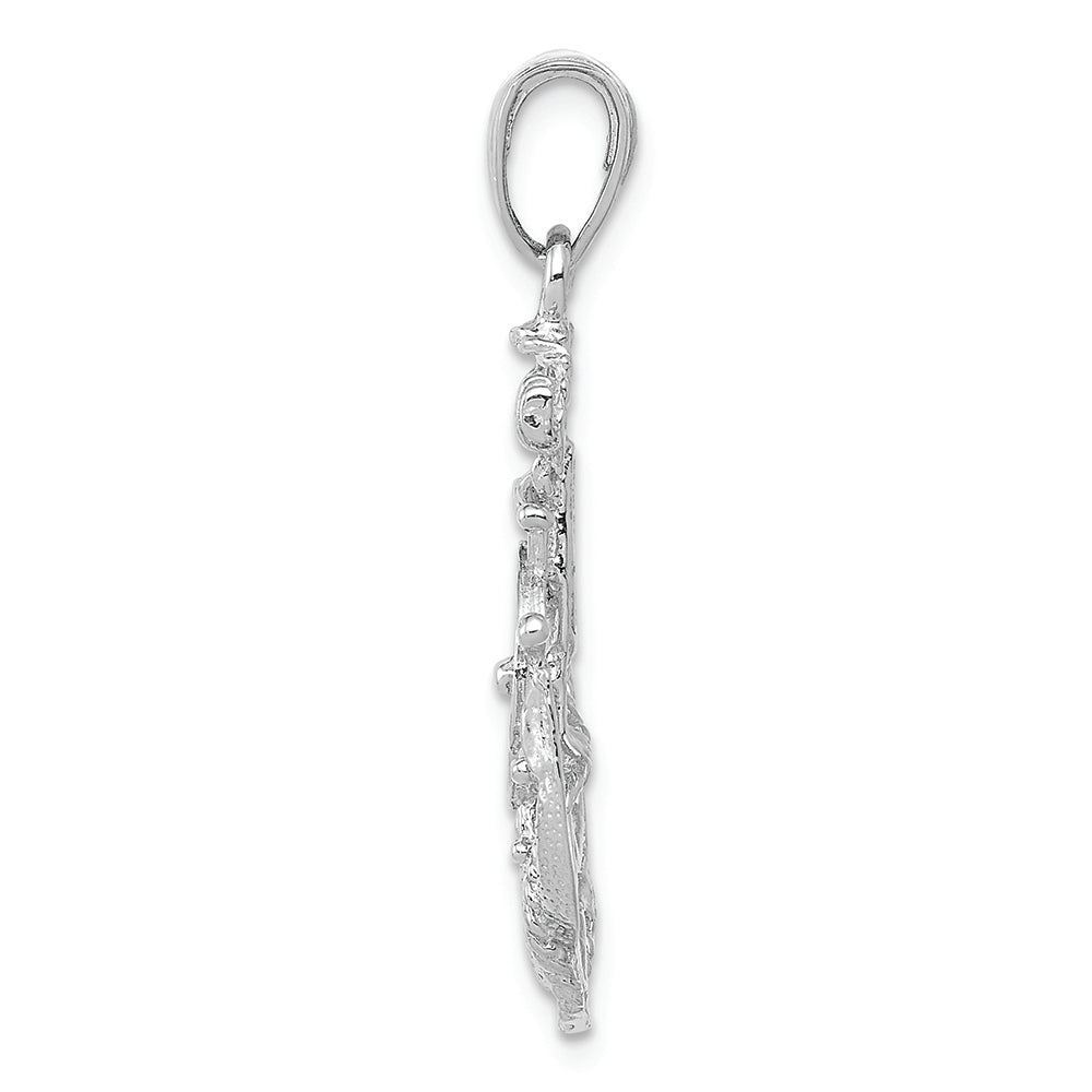 FJC Finejewelers 14k White Gold Medium Anchor Wwithheel Charm