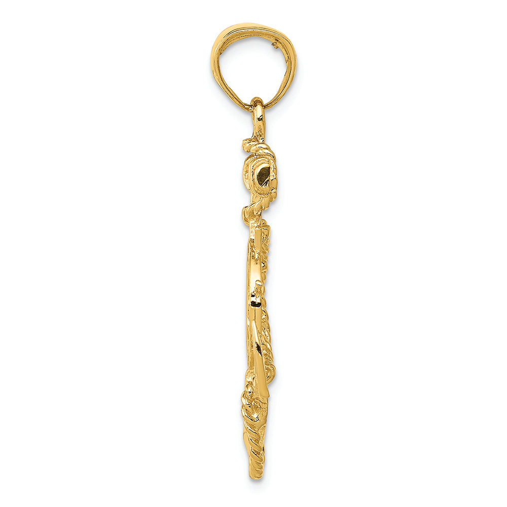FJC Finejewelers 14k Yellow Gold Large Anchor Wwithheel Charm