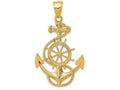FJC Finejewelers 14k Yellow Gold Large Anchor Wwithheel Charm