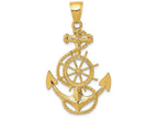 FJC Finejewelers 14k Yellow Gold Large Anchor Wwithheel Charm