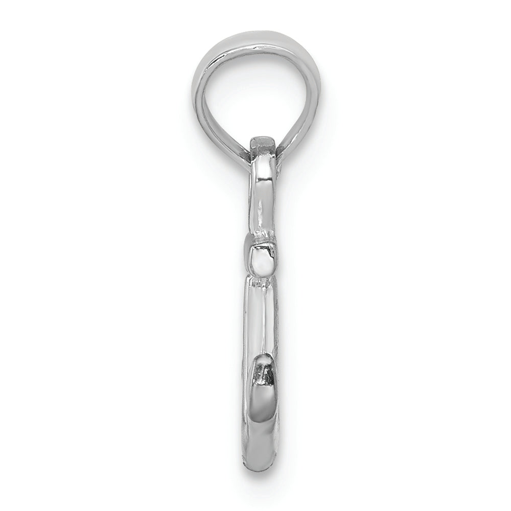 FJC Finejewelers 14k White Gold White 3d Mini Anchor Charm