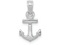 FJC Finejewelers 14k White Gold White 3d Mini Anchor Charm