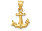 FJC Finejewelers 14k Yellow Gold Bright Cut Anchor Charm