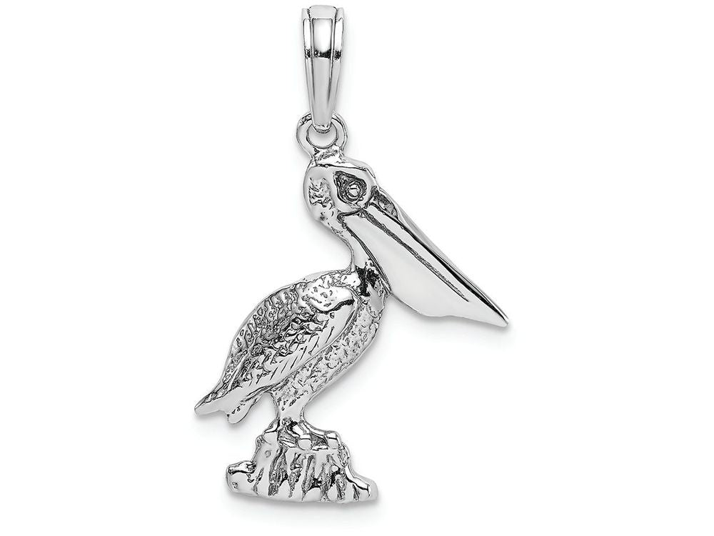 FJC Finejewelers 14k White Gold White Pelican Standing Charm