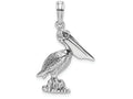 FJC Finejewelers 14k White Gold White Pelican Standing Charm
