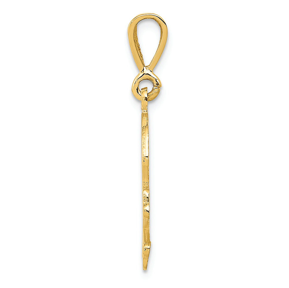 FJC Finejewelers 14k Yellow Gold Skull Bones Charm