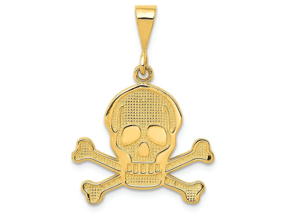 FJC Finejewelers 14k Yellow Gold Skull Bones Charm