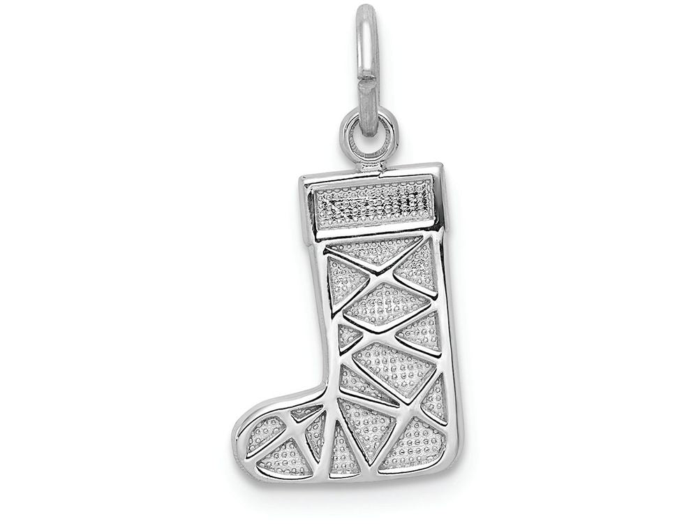 FJC Finejewelers 14k White Gold Christmas Stocking Charm