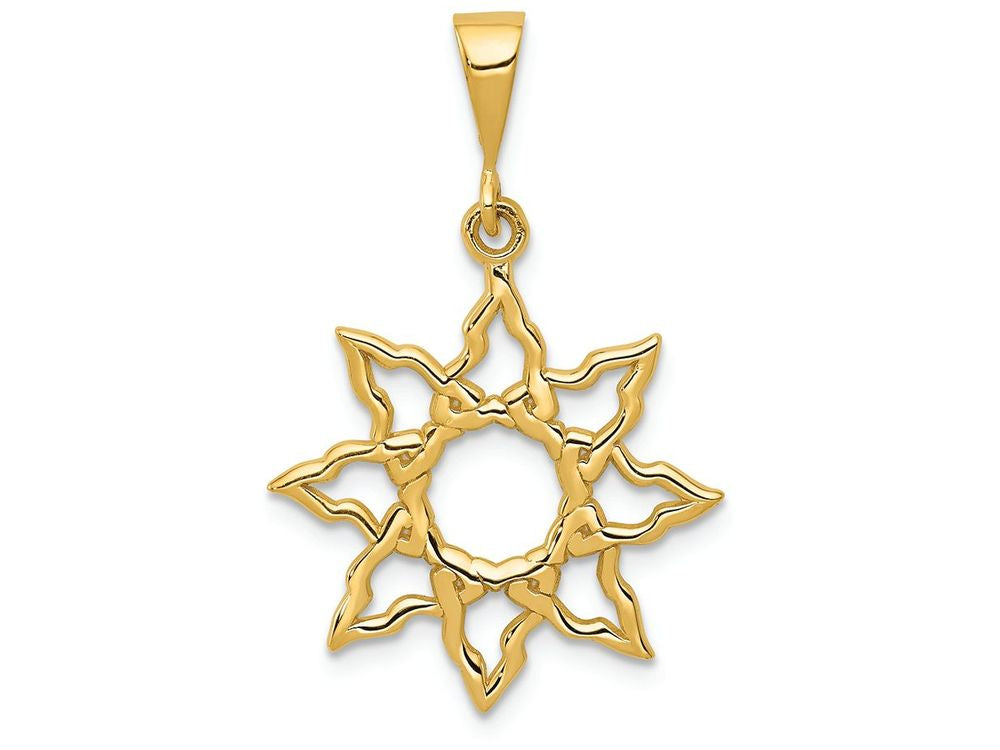 FJC Finejewelers 14k Yellow Gold Sun Charm