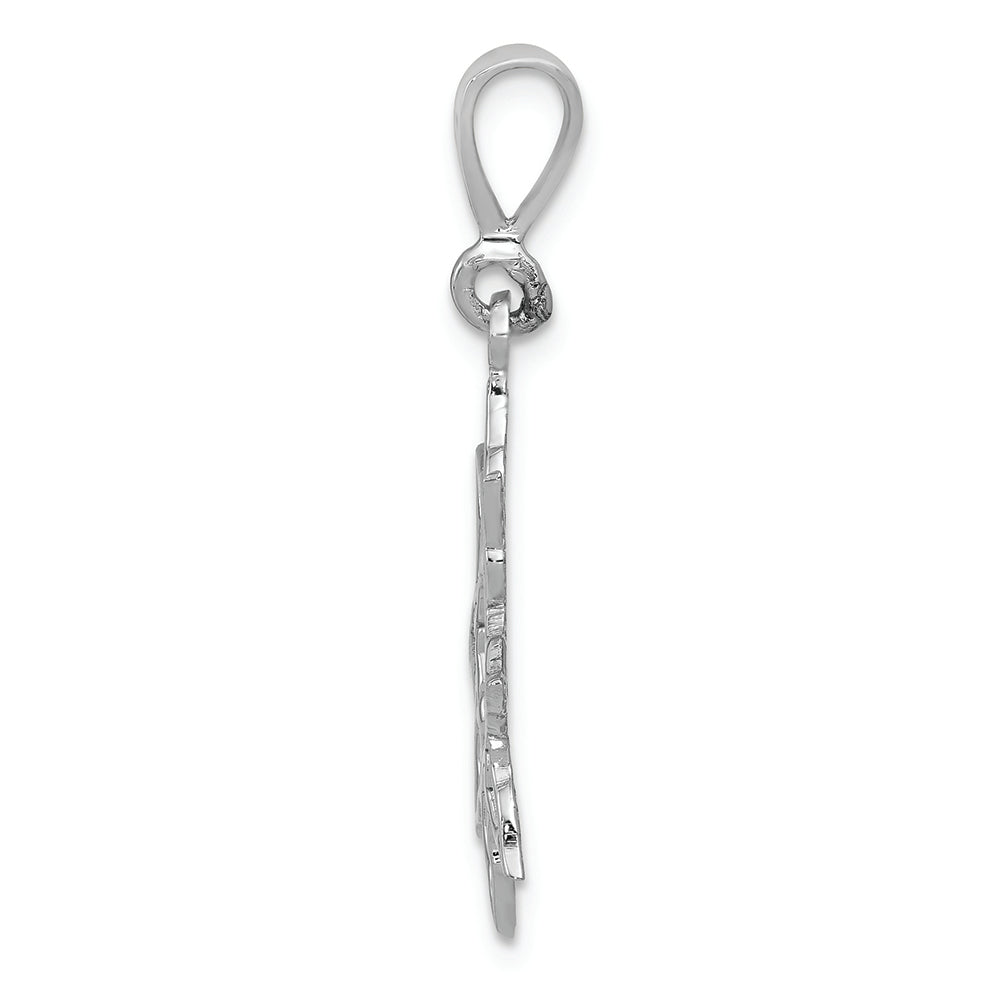 FJC Finejewelers 14k White Gold Sun Charm