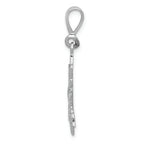 FJC Finejewelers 14k White Gold Sun Charm