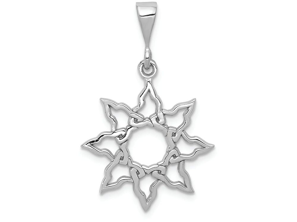 FJC Finejewelers 14k White Gold Sun Charm