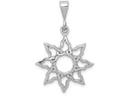 FJC Finejewelers 14k White Gold Sun Charm