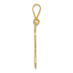 FJC Finejewelers 14k Yellow Gold Heart In Awareness Charm
