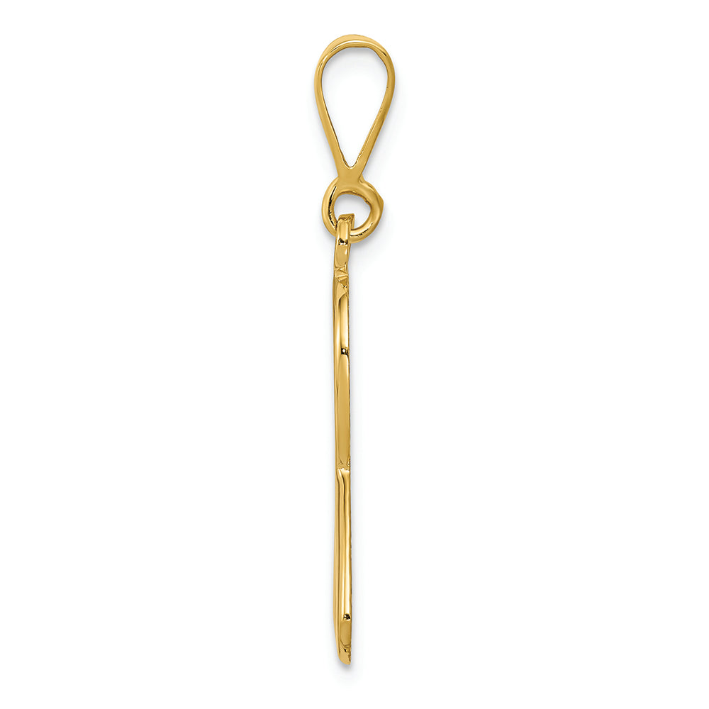 FJC Finejewelers 14k Yellow Gold Heart In Awareness Charm