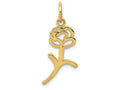 FJC Finejewelers 14k Yellow Gold Rose Charm