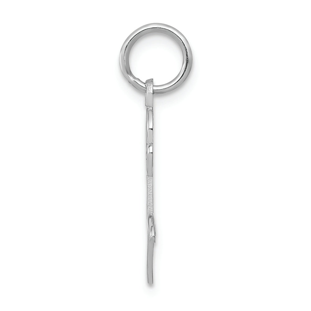 FJC Finejewelers 14k White Gold Rose Charm