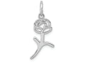 FJC Finejewelers 14k White Gold Rose Charm