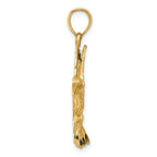 FJC Finejewelers 14k Yellow Gold Bright Cut Hummingbird Charm
