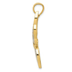 FJC Finejewelers 14k Yellow Gold with Rhodium Bright Cut Butterfly Charm