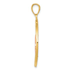 FJC Finejewelers 14k Yellow Rose Gold with with Rhodium Butterfly In Circle Charm