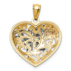 FJC Finejewelers 14k Tri Color Butterfly Heart Charm