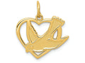 FJC Finejewelers 14k Yellow Gold Peace Bird Charm