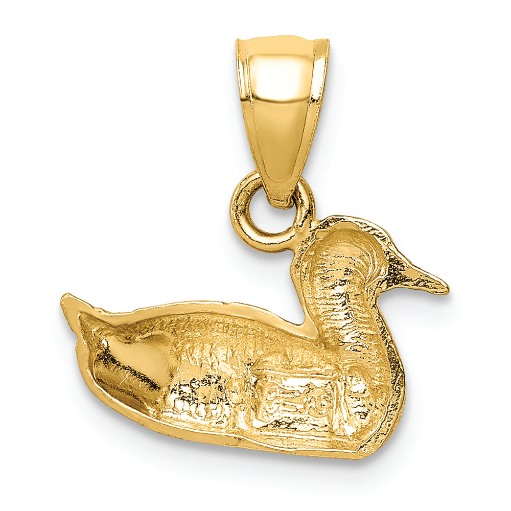 FJC Finejewelers 14k Yellow Gold Bright Cut Duck Charm