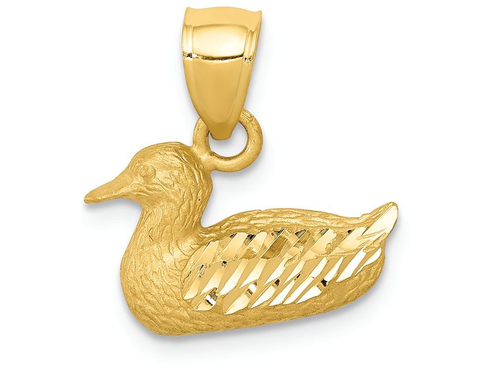 FJC Finejewelers 14k Yellow Gold Bright Cut Duck Charm