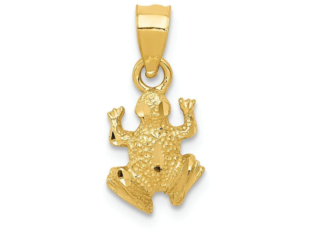 FJC Finejewelers 14k Yellow Gold Bright Cut Frog Charm