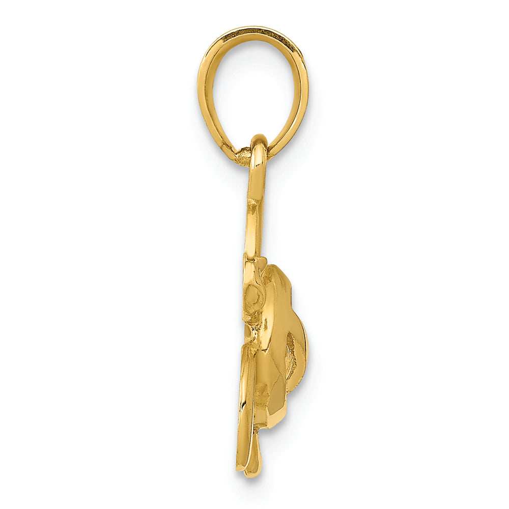 FJC Finejewelers 14k Yellow Gold Open Turtle Charm