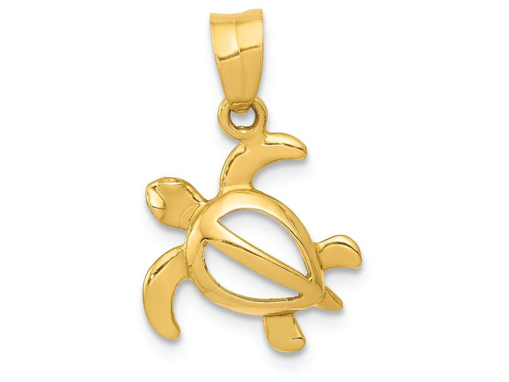 FJC Finejewelers 14k Yellow Gold Open Turtle Charm