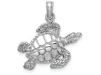FJC Finejewelers 14k White Gold White Sea Turtle Polish Charm