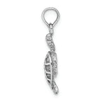 FJC Finejewelers 14k White Gold White Sea Turtle Swimming Charm