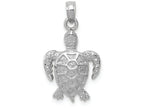 FJC Finejewelers 14k White Gold White Sea Turtle Swimming Charm