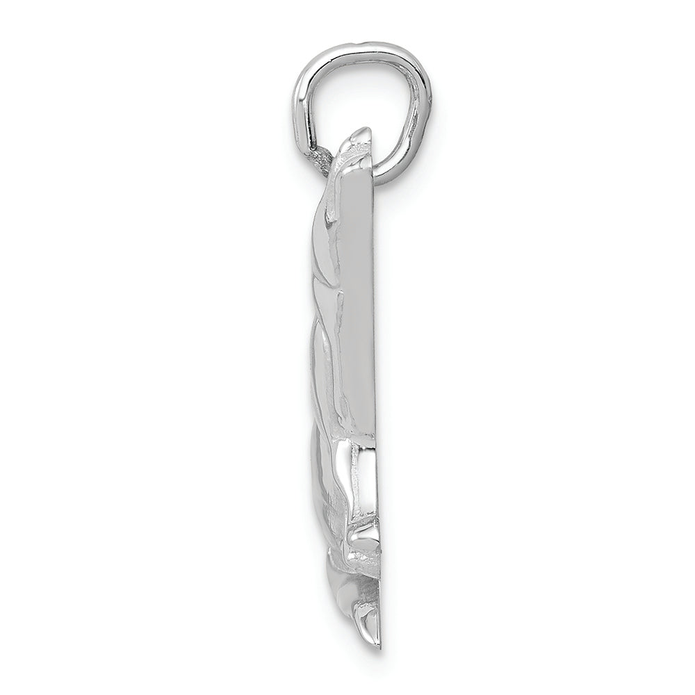 FJC Finejewelers 14k Whit Gold Wolf Charm
