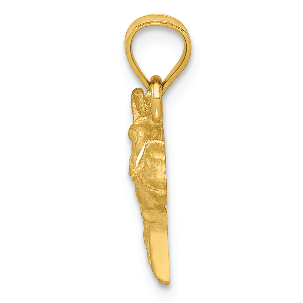 FJC Finejewelers 14k Yellow Gold Bright Cut Horse Charm