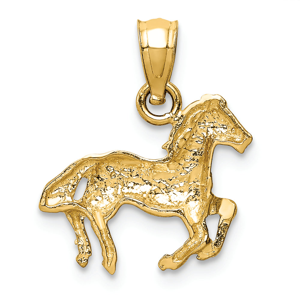 FJC Finejewelers 14k Yellow Gold Bright Cut Horse Charm