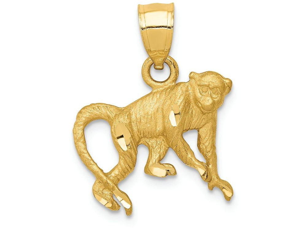 FJC Finejewelers 14k Yellow Gold Bright Cut Monkey Charm