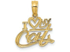 FJC Finejewelers 14k Yellow Gold I Heart My Cat Charm