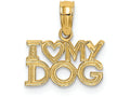 FJC Finejewelers 14k Yellow Gold I Heart My Dog Charm
