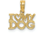 FJC Finejewelers 14k Yellow Gold I Heart My Dog Charm