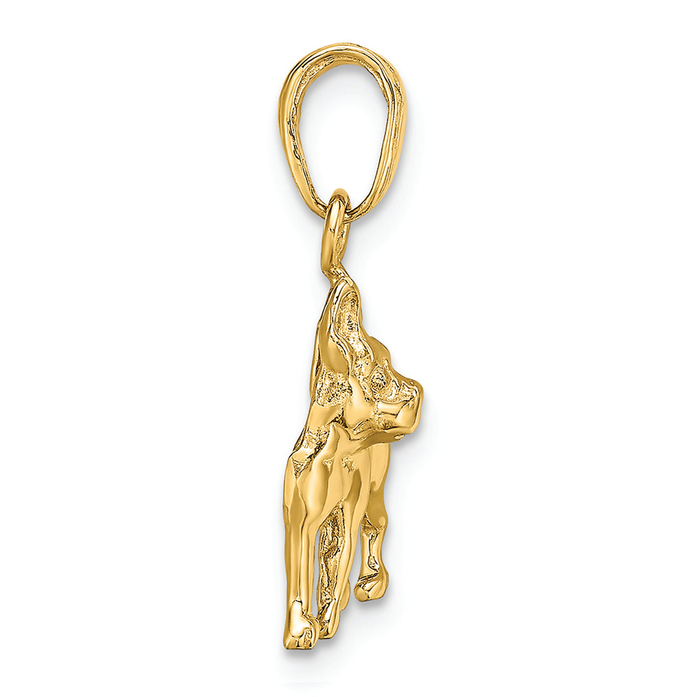 FJC Finejewelers 14k Yellow Gold Boston Terrier Dog Charm