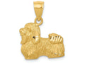 FJC Finejewelers 14k Yellow Gold Bright Cut Shih Tzu Charm