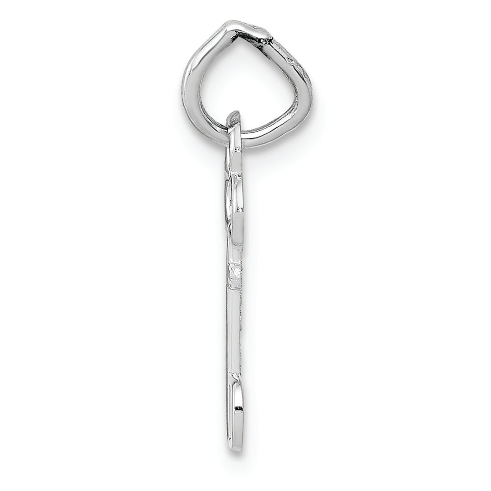 FJC Finejewelers 14k White Gold Initial D Key Charm