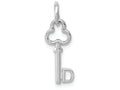 FJC Finejewelers 14k White Gold Initial D Key Charm