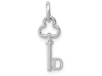 FJC Finejewelers 14k White Gold Initial D Key Charm