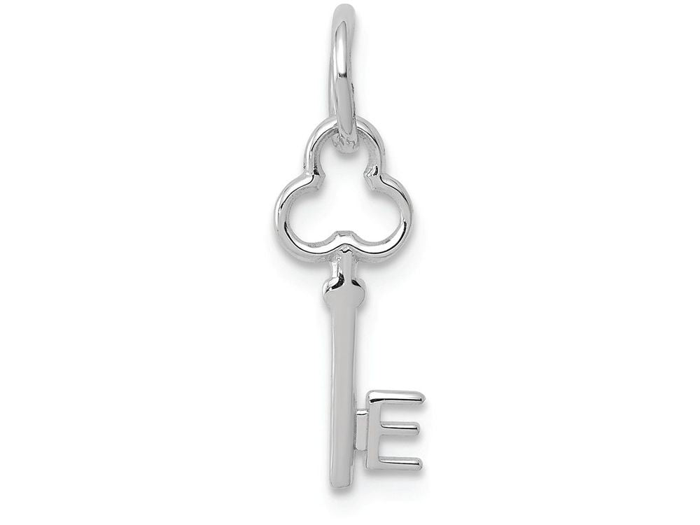 FJC Finejewelers 14k White Gold Initial E Key Charm