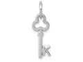 FJC Finejewelers 14k White Gold Initial K Key Charm