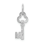 FJC Finejewelers 14k White Gold Initial M Key Charm